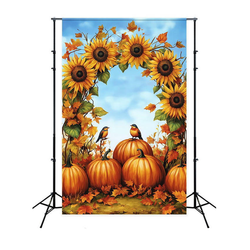 Fall Photography Backdrops Pumpkin Arch Delight Backdrop UK MRR7-145