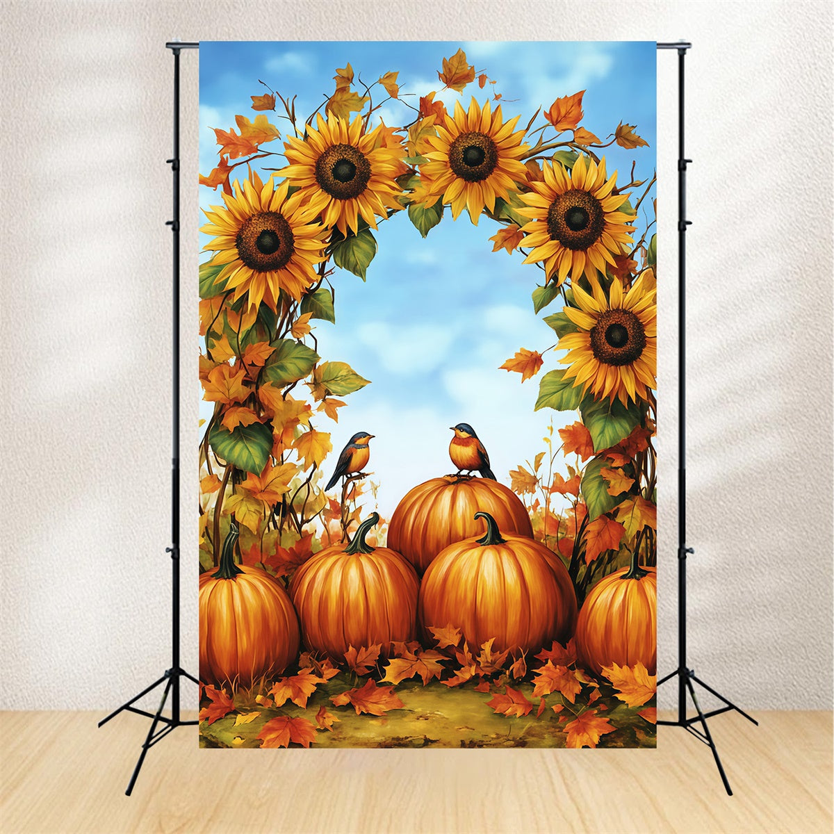 Fall Photography Backdrops Pumpkin Arch Delight Backdrop UK MRR7-145