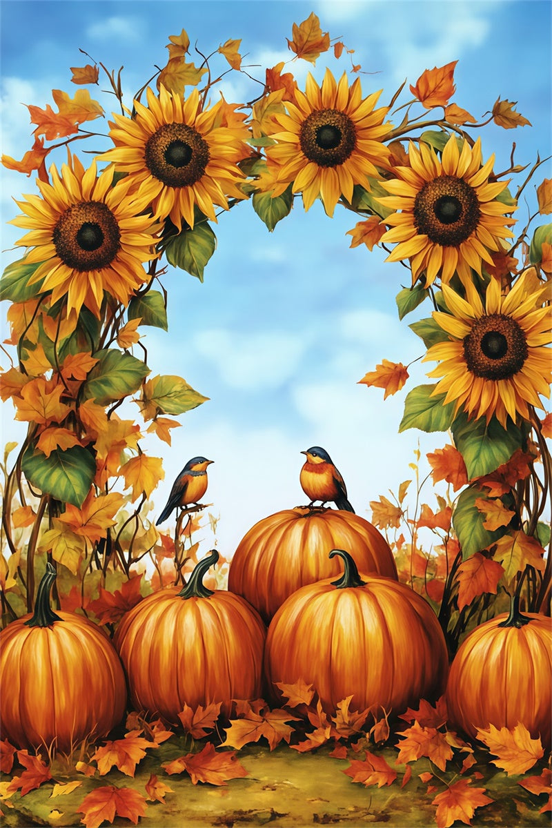 Fall Photography Backdrops Pumpkin Arch Delight Backdrop UK MRR7-145