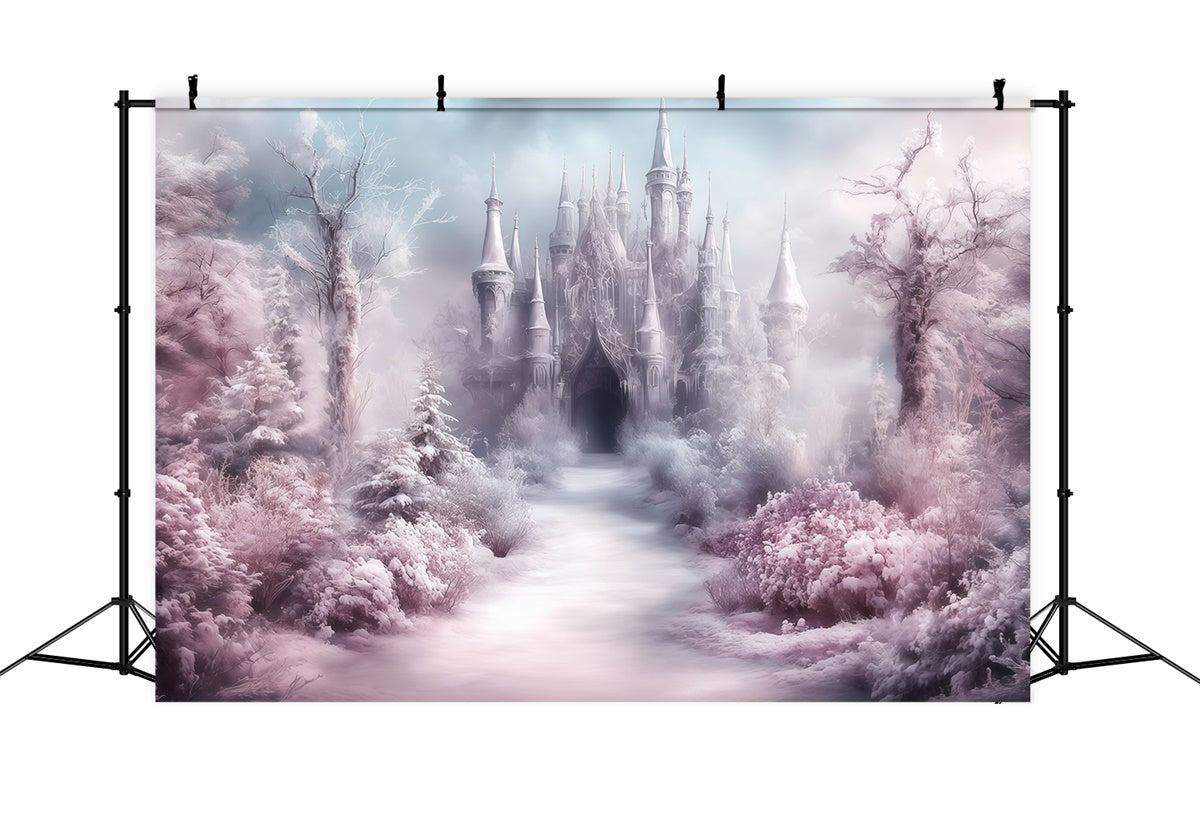 Winter Castle Backdrop Blush Castle Trail Backdrop UK MRR7-165
