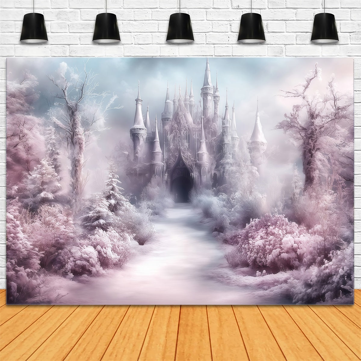 Winter Castle Backdrop Blush Castle Trail Backdrop UK MRR7-165