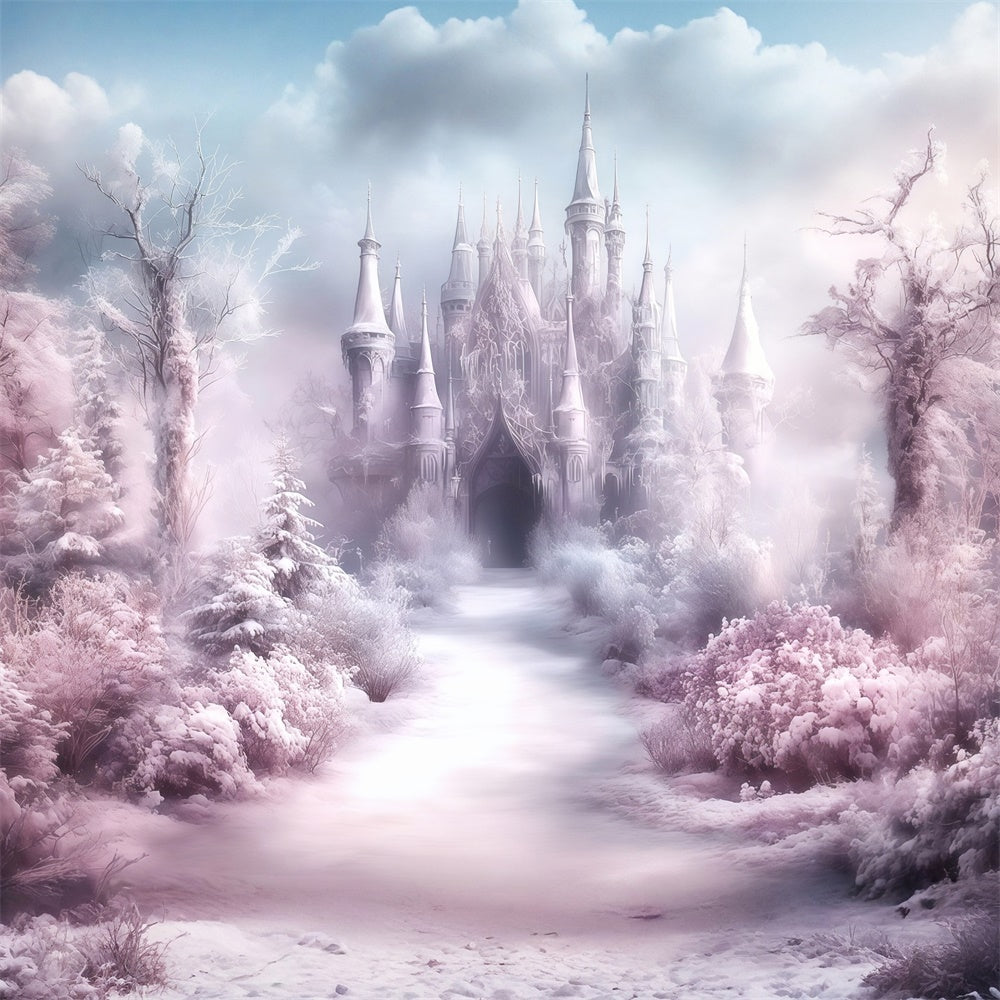 Winter Castle Backdrop Blush Castle Trail Backdrop UK MRR7-165