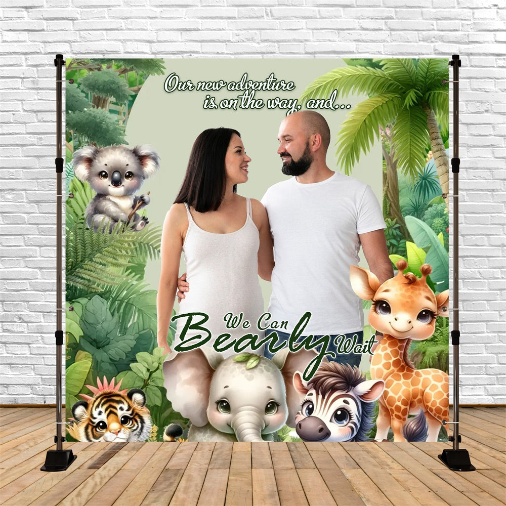Custom Baby Shower Backdrop Cute Safari Adventure Backdrop UK MRR7-18