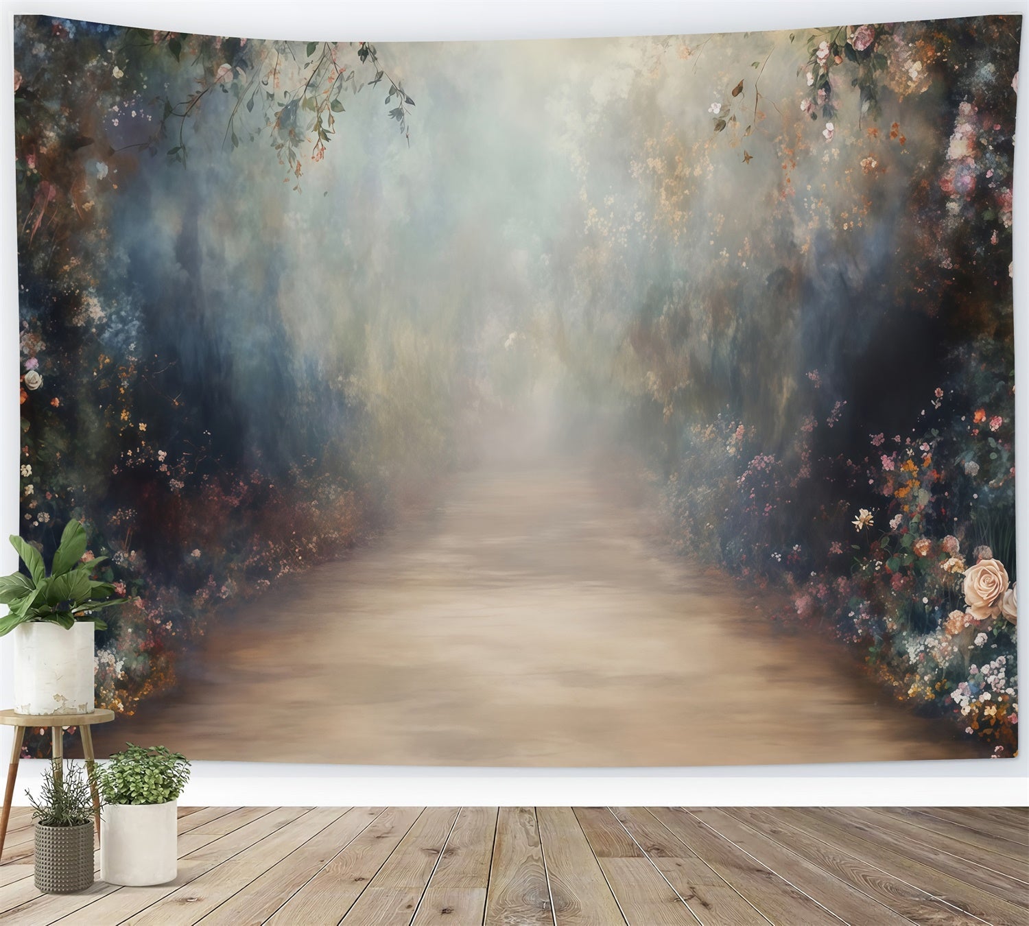 Artistic Backdrop Twilight Floral Path Cloth Backdrops UK MRR7-182
