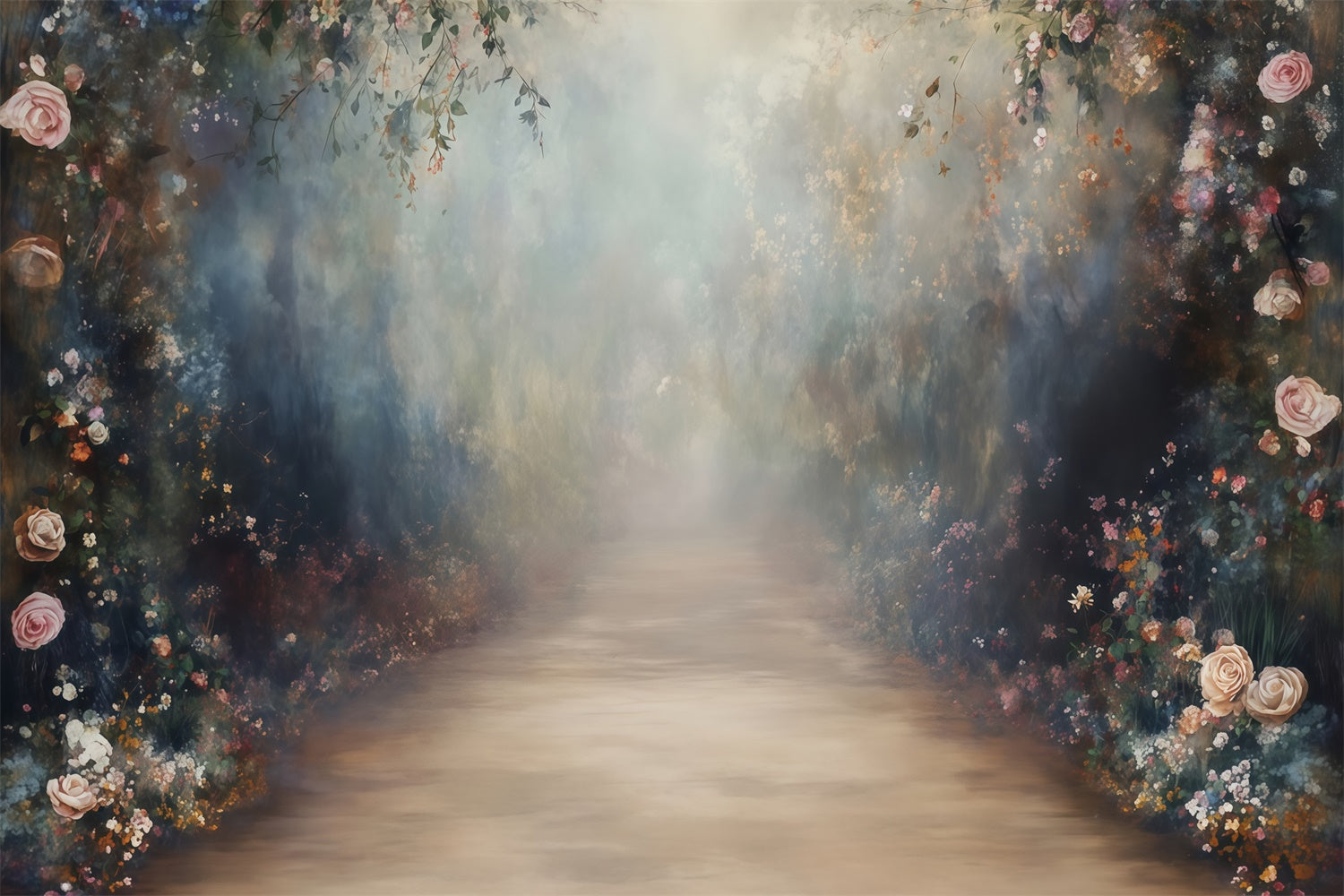 Artistic Backdrop Twilight Floral Path Cloth Backdrops UK MRR7-182