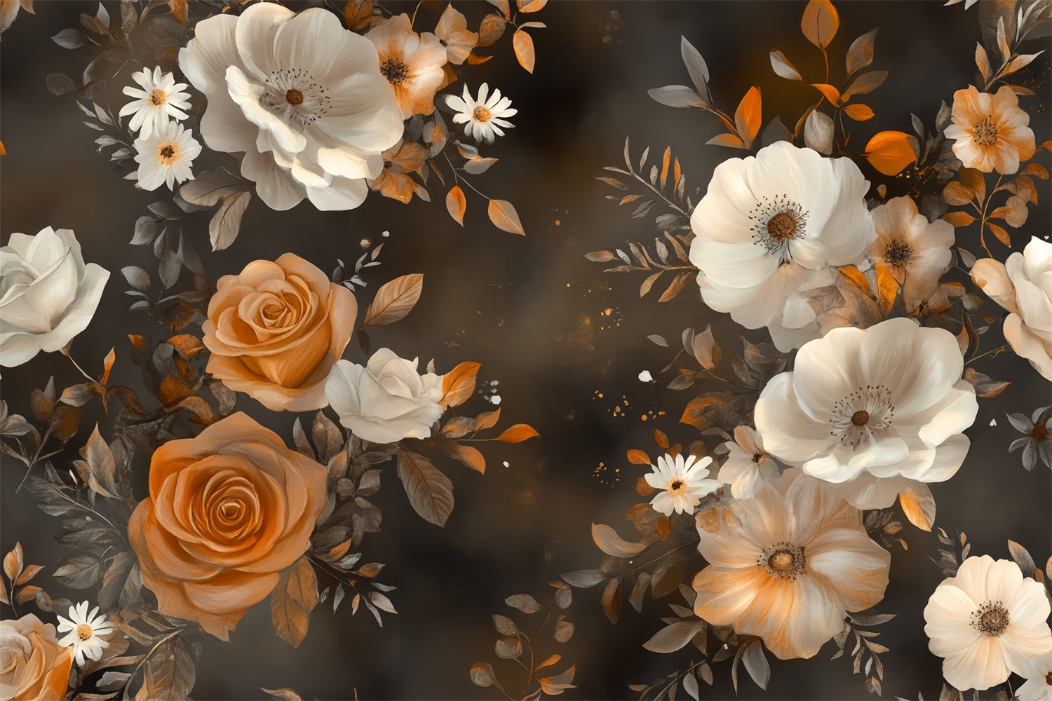 Backdrops Fine Art Autumn Elegance Floral Fabric Backdrop UK MRR7-191