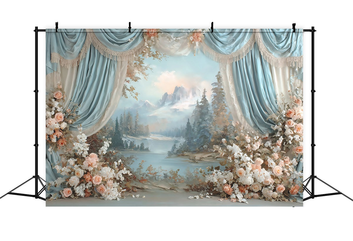 Beautiful Backdrop Draped Garden Vista Fine Art Backdrop UK MRR7-192