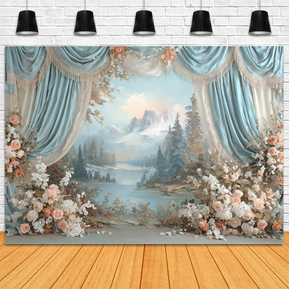 Beautiful Backdrop Draped Garden Vista Fine Art Backdrop UK MRR7-192