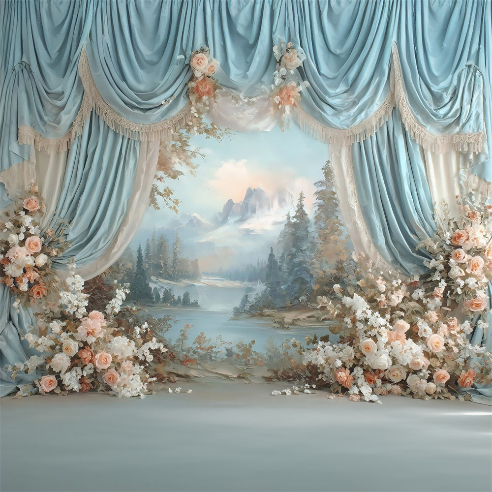 Beautiful Backdrop Draped Garden Vista Fine Art Backdrop UK MRR7-192