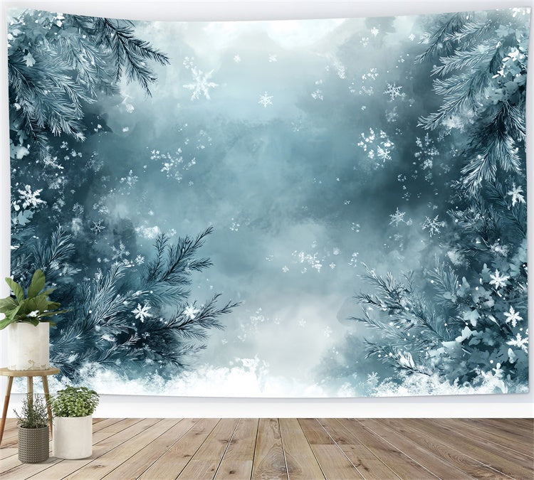 Fine Art Backdrops Winter Frosty Wonderland Cloth Backdrop UK MRR7-196