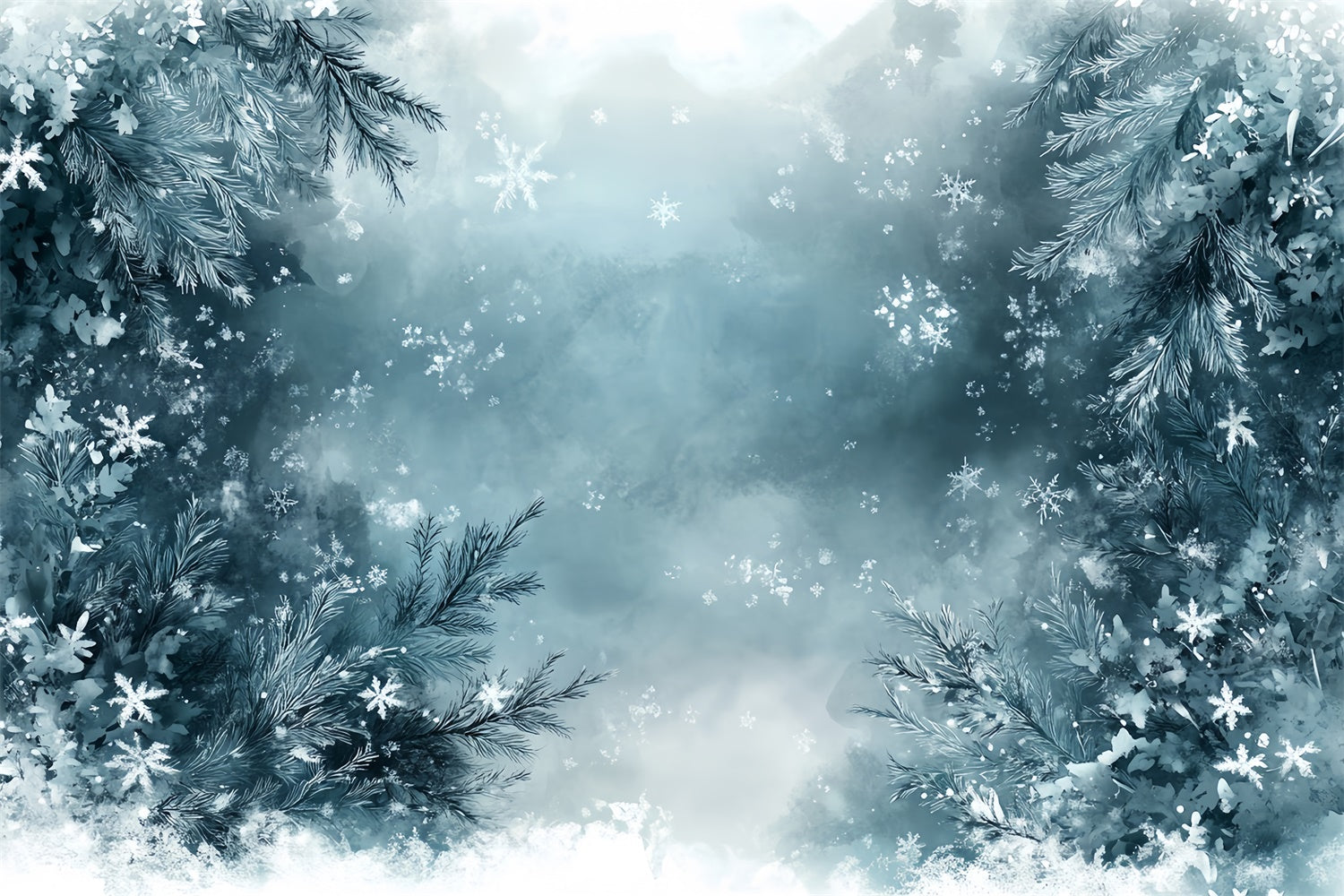 Fine Art Backdrops Winter Frosty Wonderland Cloth Backdrop UK MRR7-196