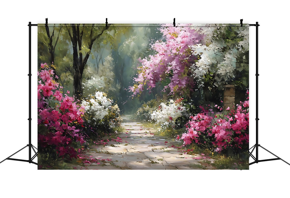 Fine Art Photography Backdrops Garden Stone Path Backdrop UK MRR7-197