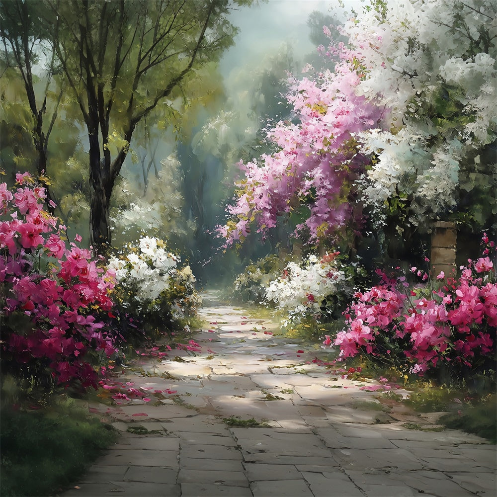 Fine Art Photography Backdrops Garden Stone Path Backdrop UK MRR7-197