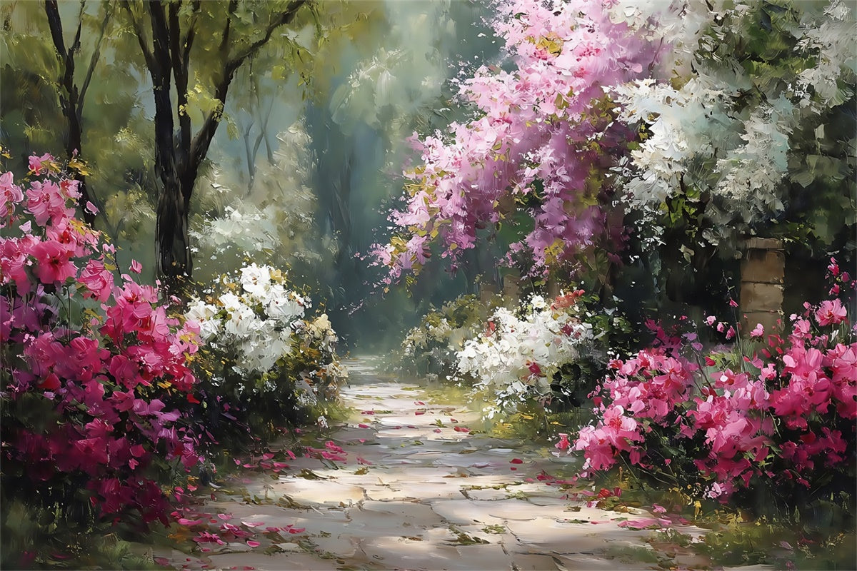 Fine Art Photography Backdrops Garden Stone Path Backdrop UK MRR7-197