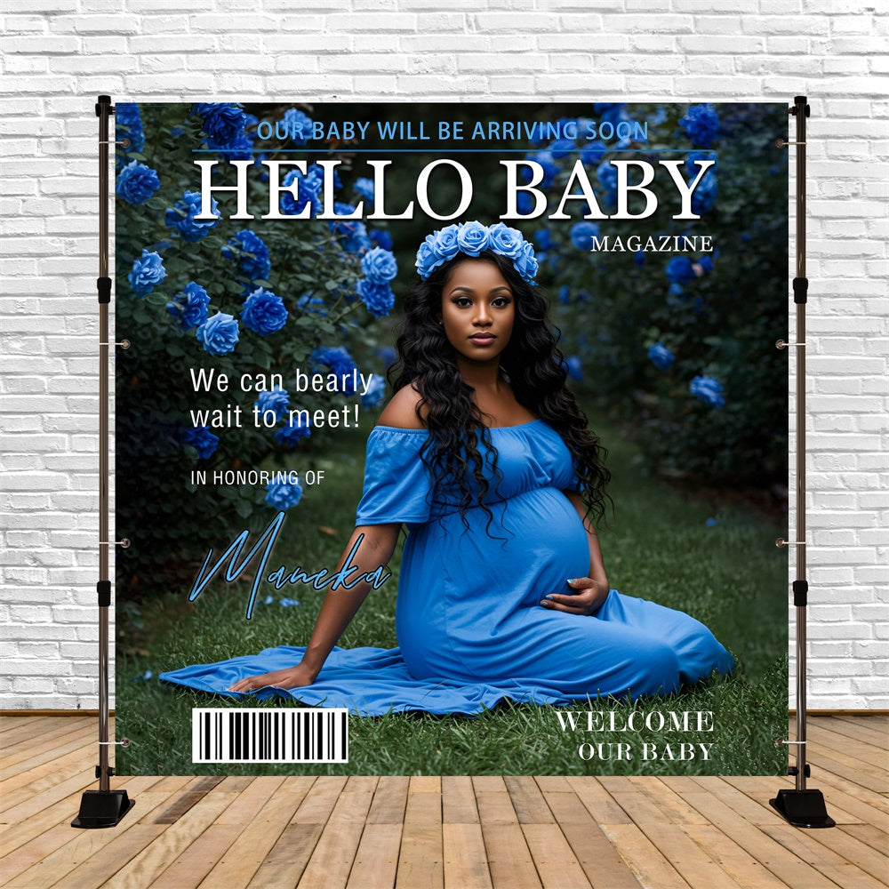 Backdrops For Baby Shower Blue Rose Magazine Customized Backdrop UK MRR7-20