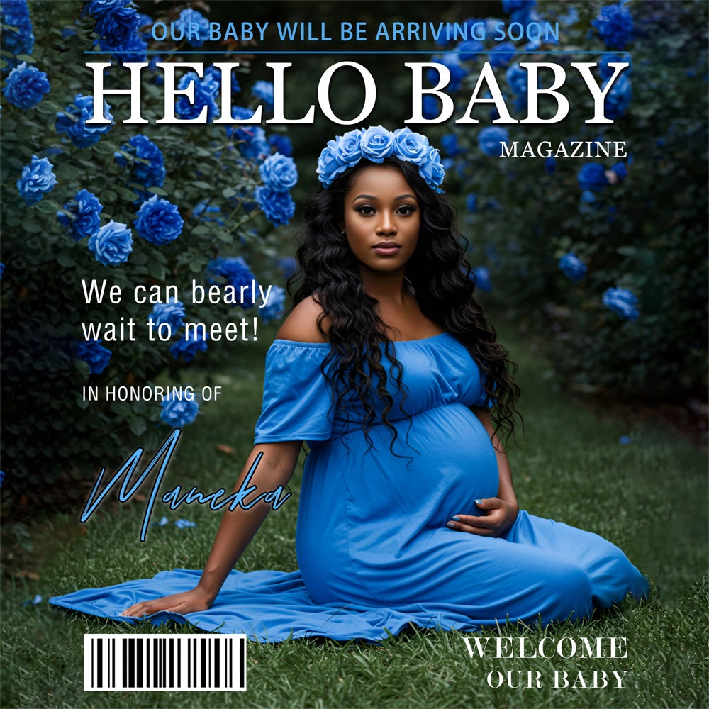 Backdrops For Baby Shower Blue Rose Magazine Customized Backdrop UK MRR7-20
