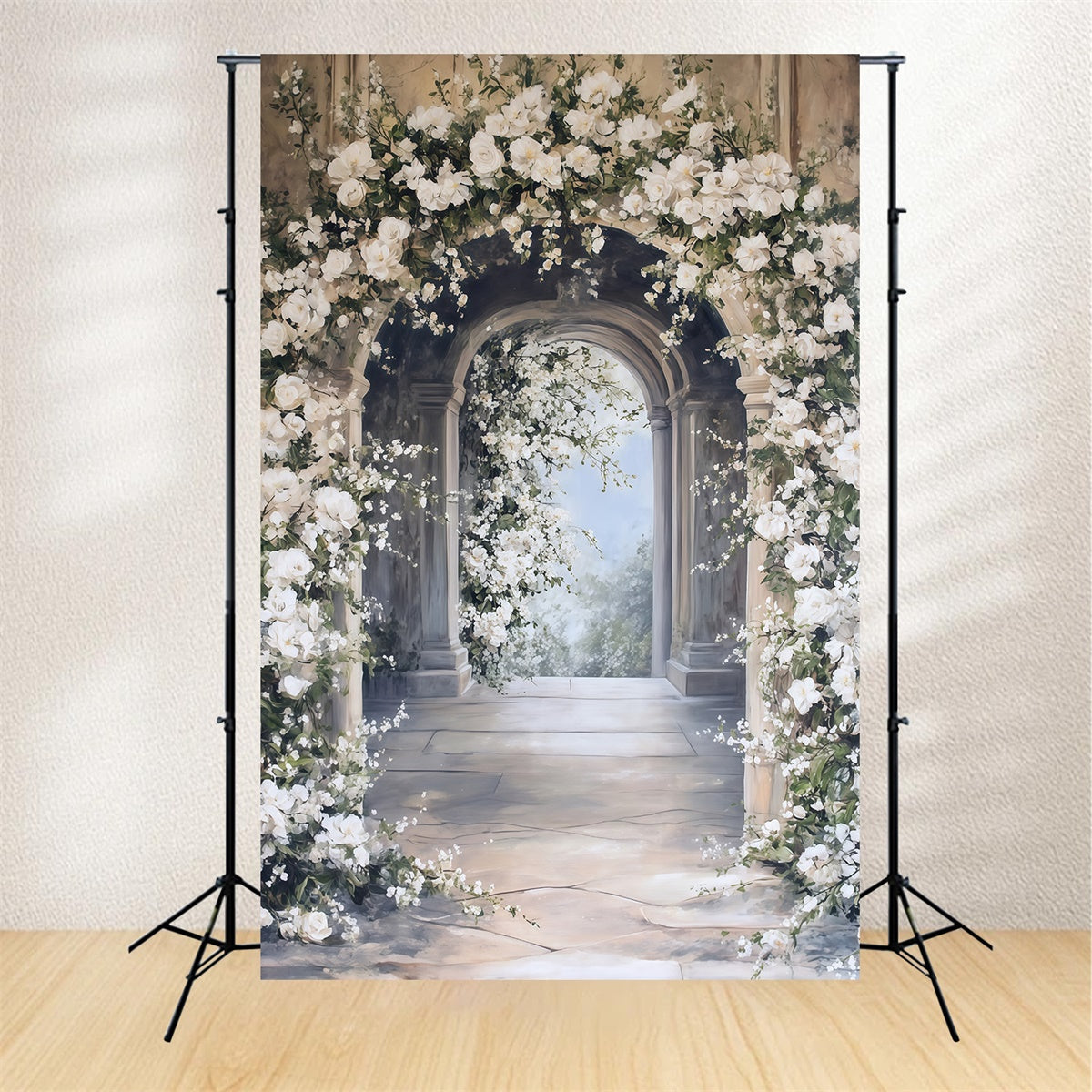 Backdrops Fine Art Classic Floral Corridor Video Backdrop UK MRR7-208