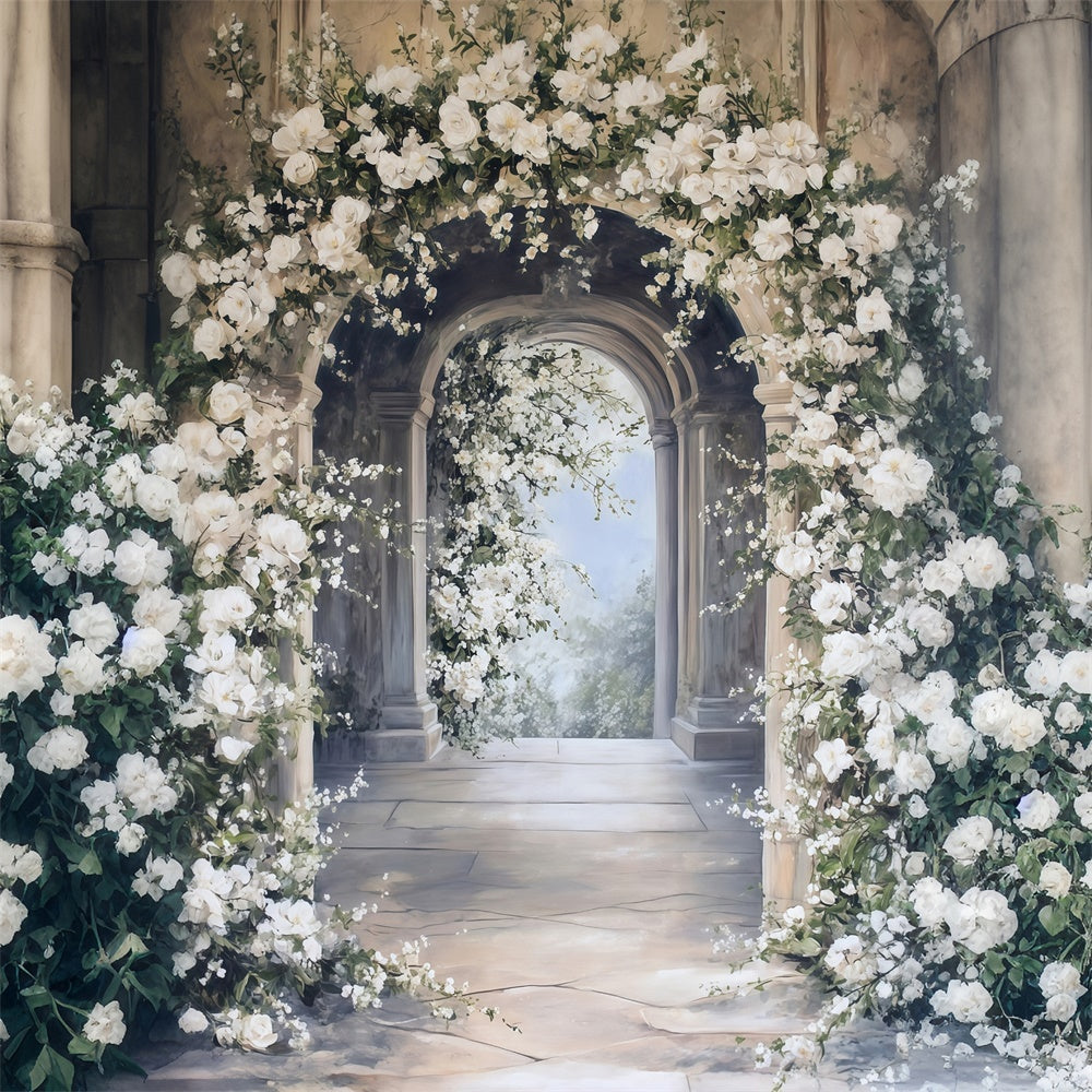 Backdrops Fine Art Classic Floral Corridor Video Backdrop UK MRR7-208