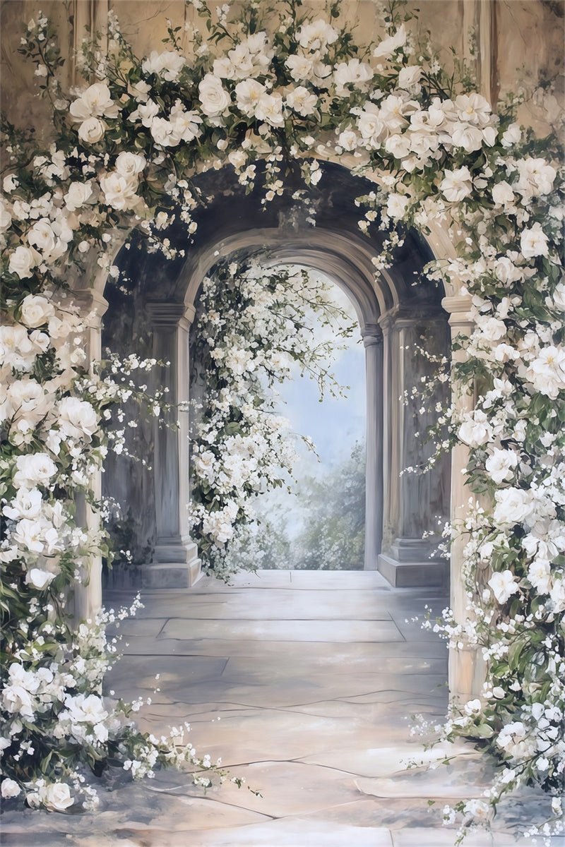 Backdrops Fine Art Classic Floral Corridor Video Backdrop UK MRR7-208