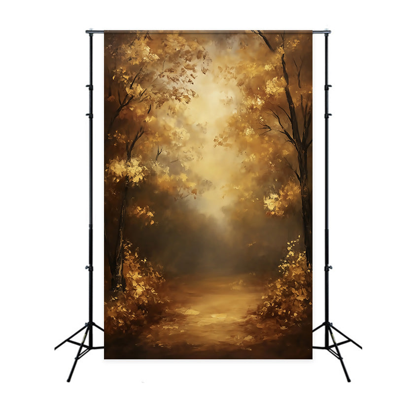 Oil Painting Photography Backdrop Amber Forest Glow Backdrop UK MRR7-210
