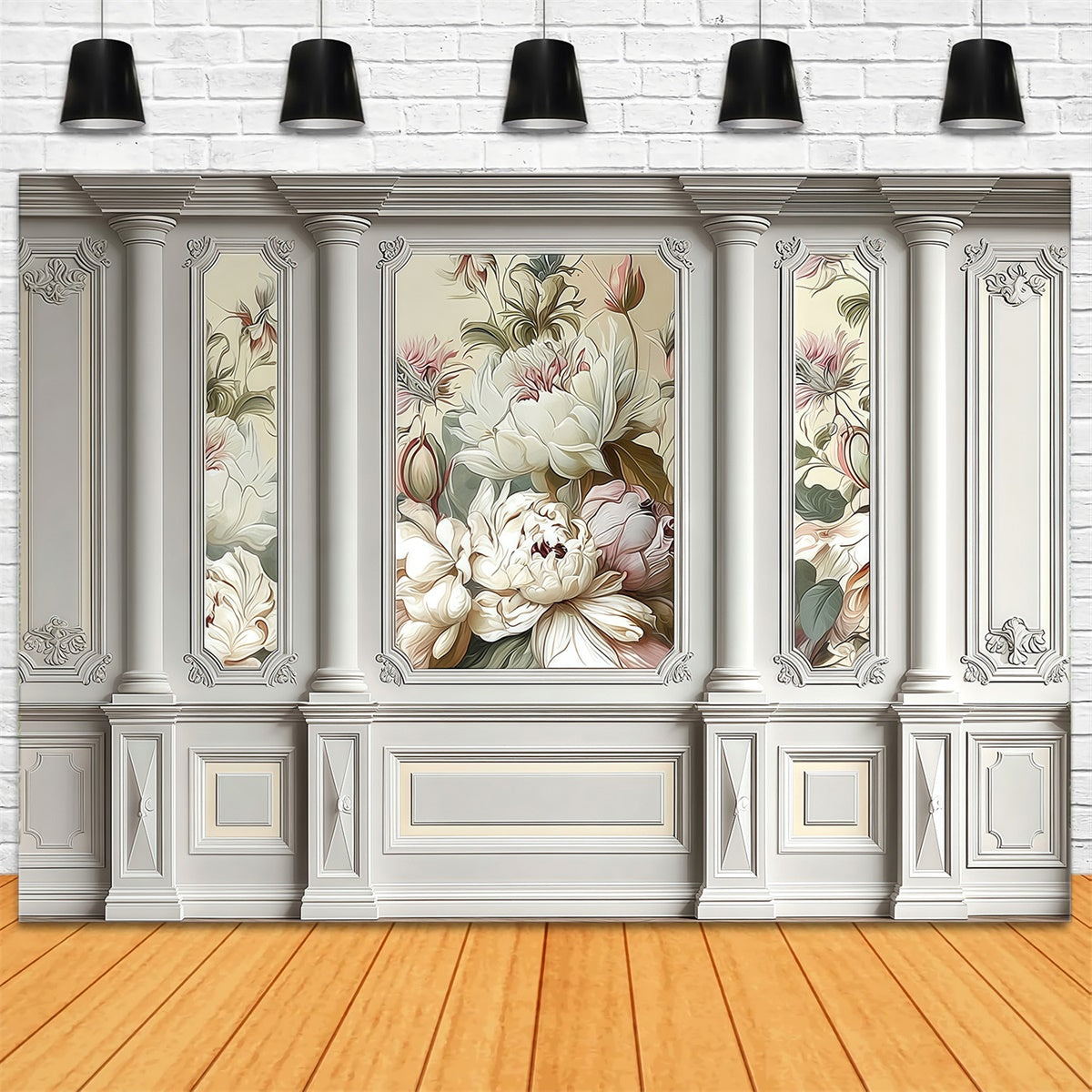 Rococo Backdrop Garden Carved Vintage Wall Backdrop UK MRR7-216