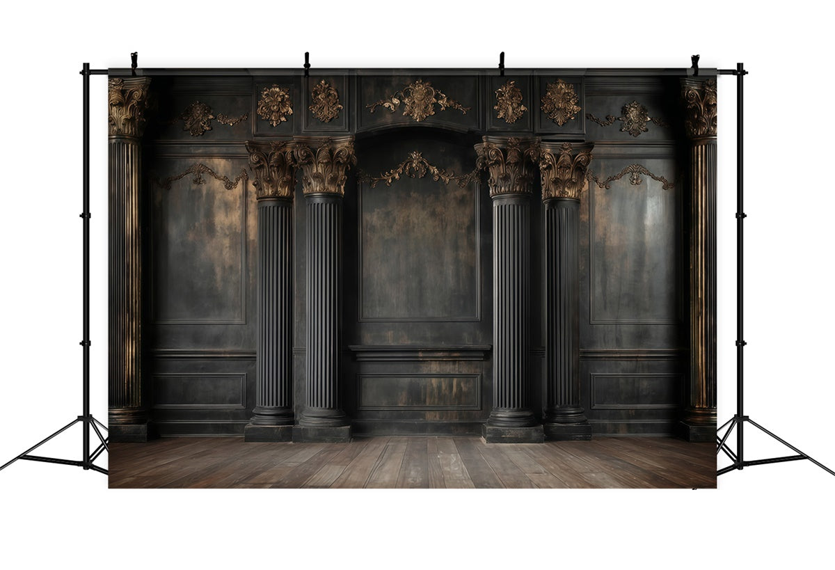 Vintage Backdrops Gothic Luxe Pillar Room Backdrop UK MRR7-232