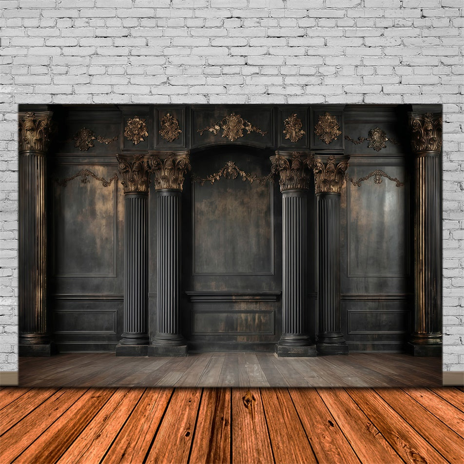Vintage Backdrops Gothic Luxe Pillar Room Backdrop UK MRR7-232