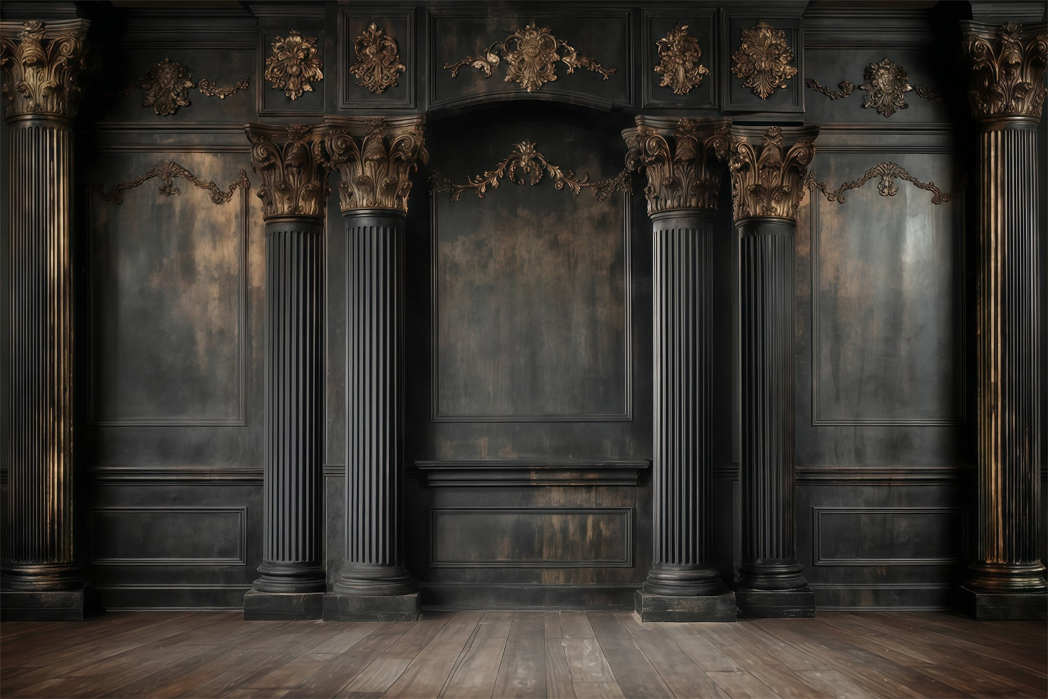 Vintage Backdrops Gothic Luxe Pillar Room Backdrop UK MRR7-232