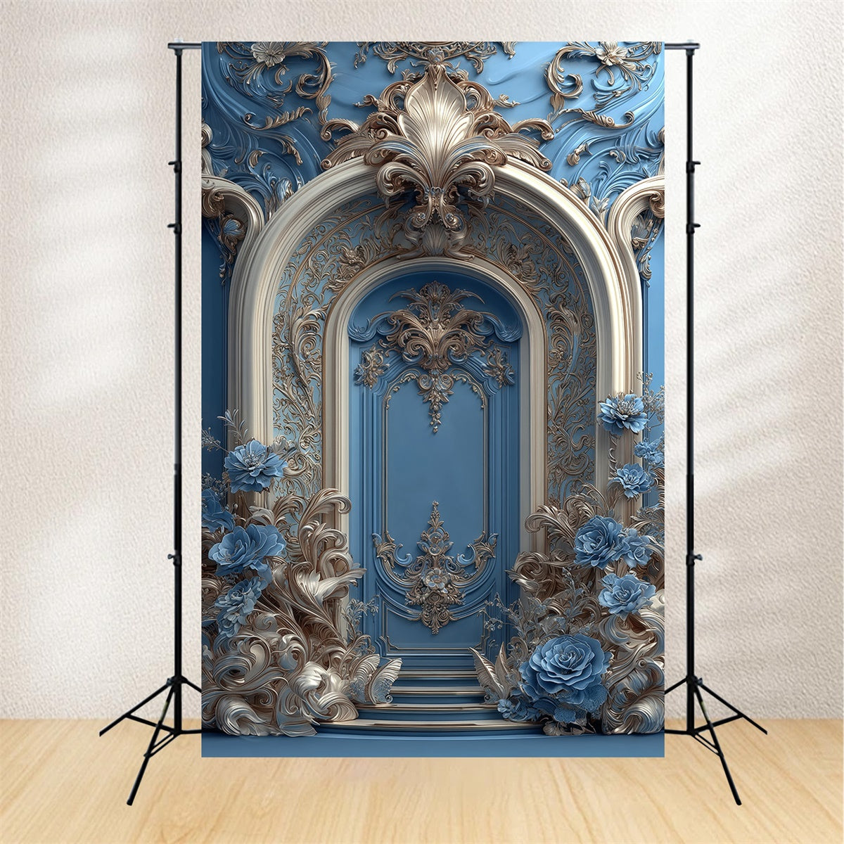 Vintage Backdrop Sapphire Garden Wall Rococo Backdrop UK MRR7-237