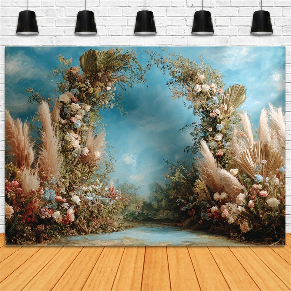 Bohemian Photo Backdrop Sky Archway Garden Backdrop UK MRR7-241