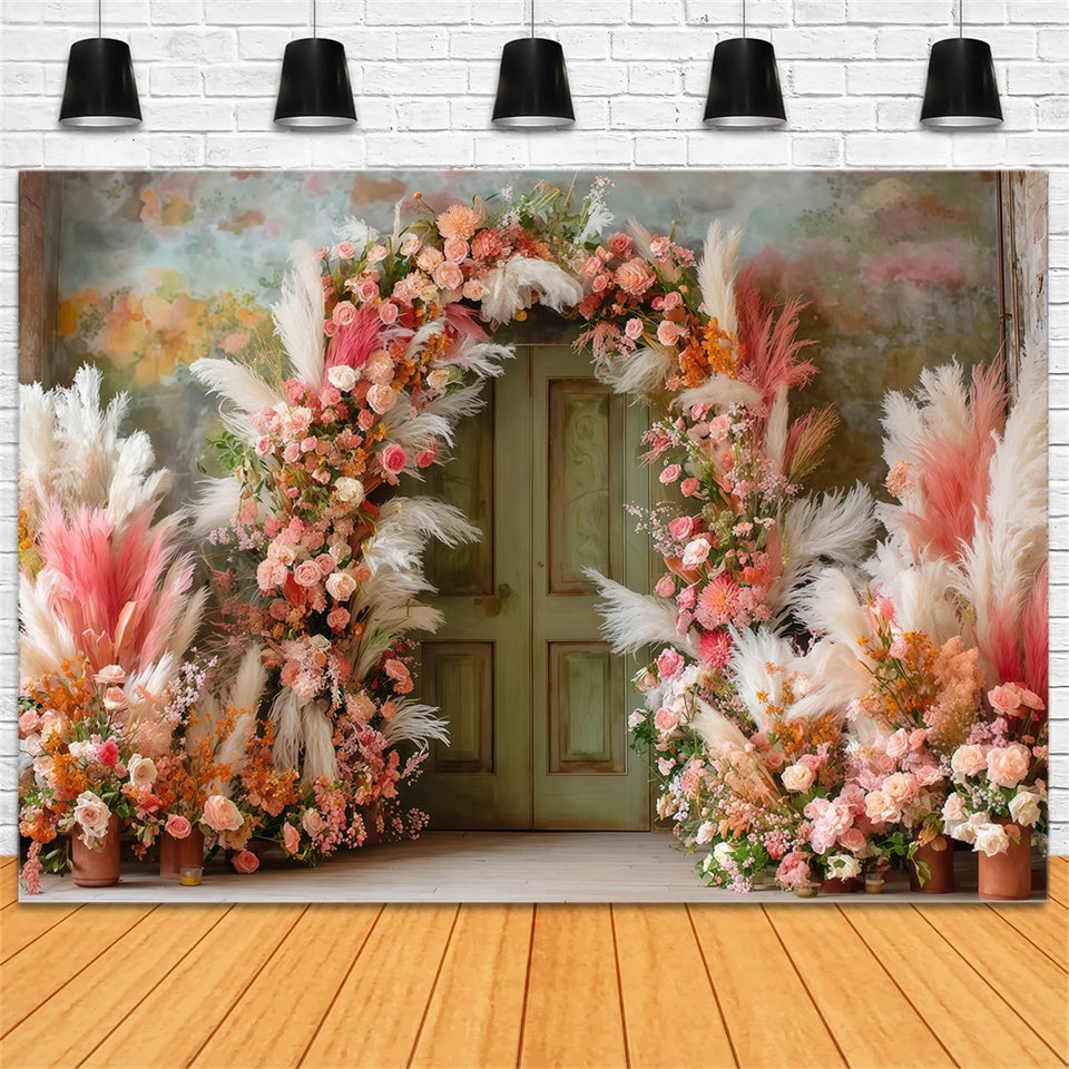 Bohemian Style Backdrop Vintage Rose Portal Backdrop UK MRR7-245