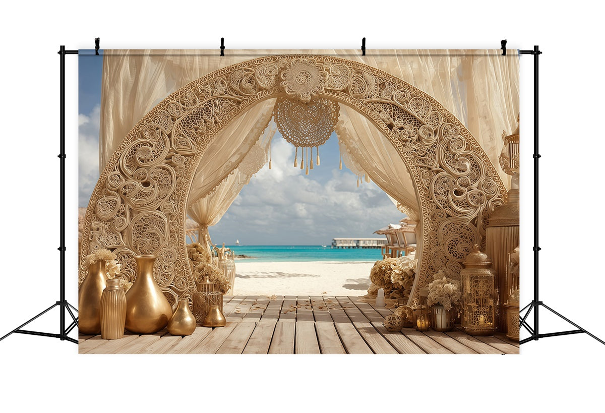 Boho Backdrop Coastal Dream Beach Arch Backdrop UK MRR7-248