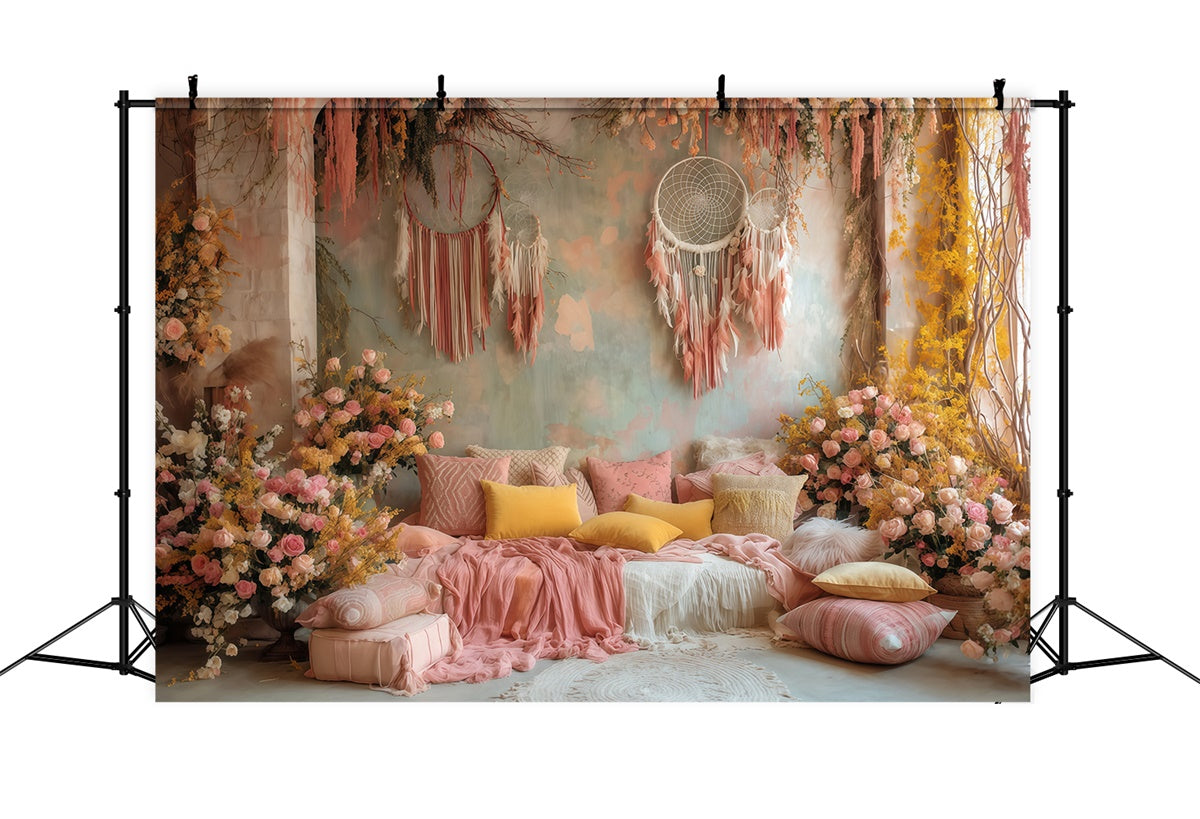 Boho Photography Backdrop Dreamy Boho Room Backdrop UK MRR7-253