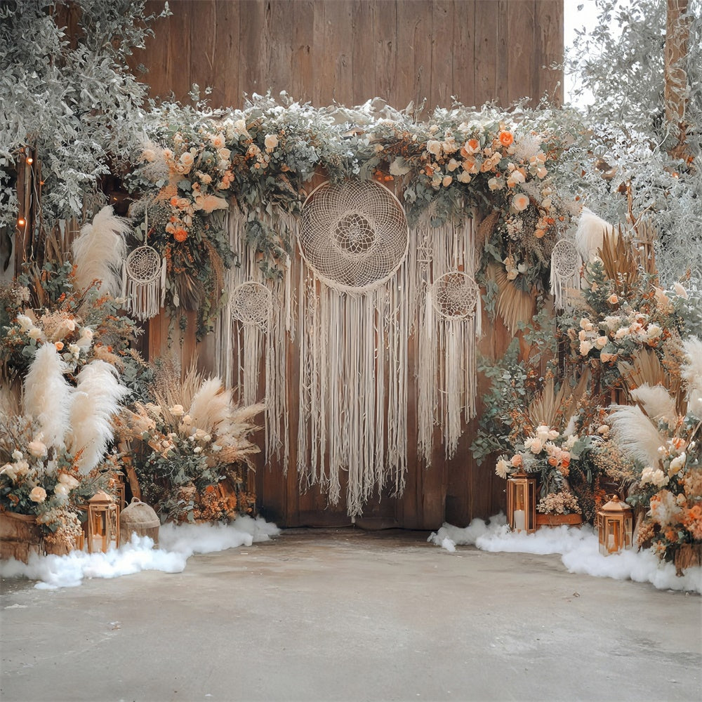 Boho Backdrops Floral Boho Dreamcatcher Backdrop UK MRR7-258