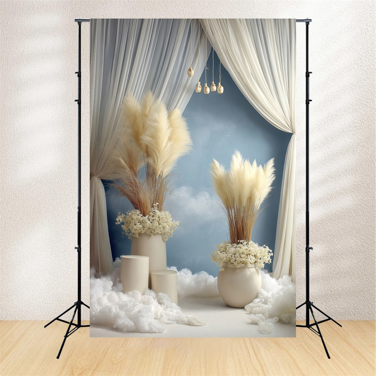 Boho Backdrop Photography Cloud Dream Pampas Backdrop UK MRR7-278
