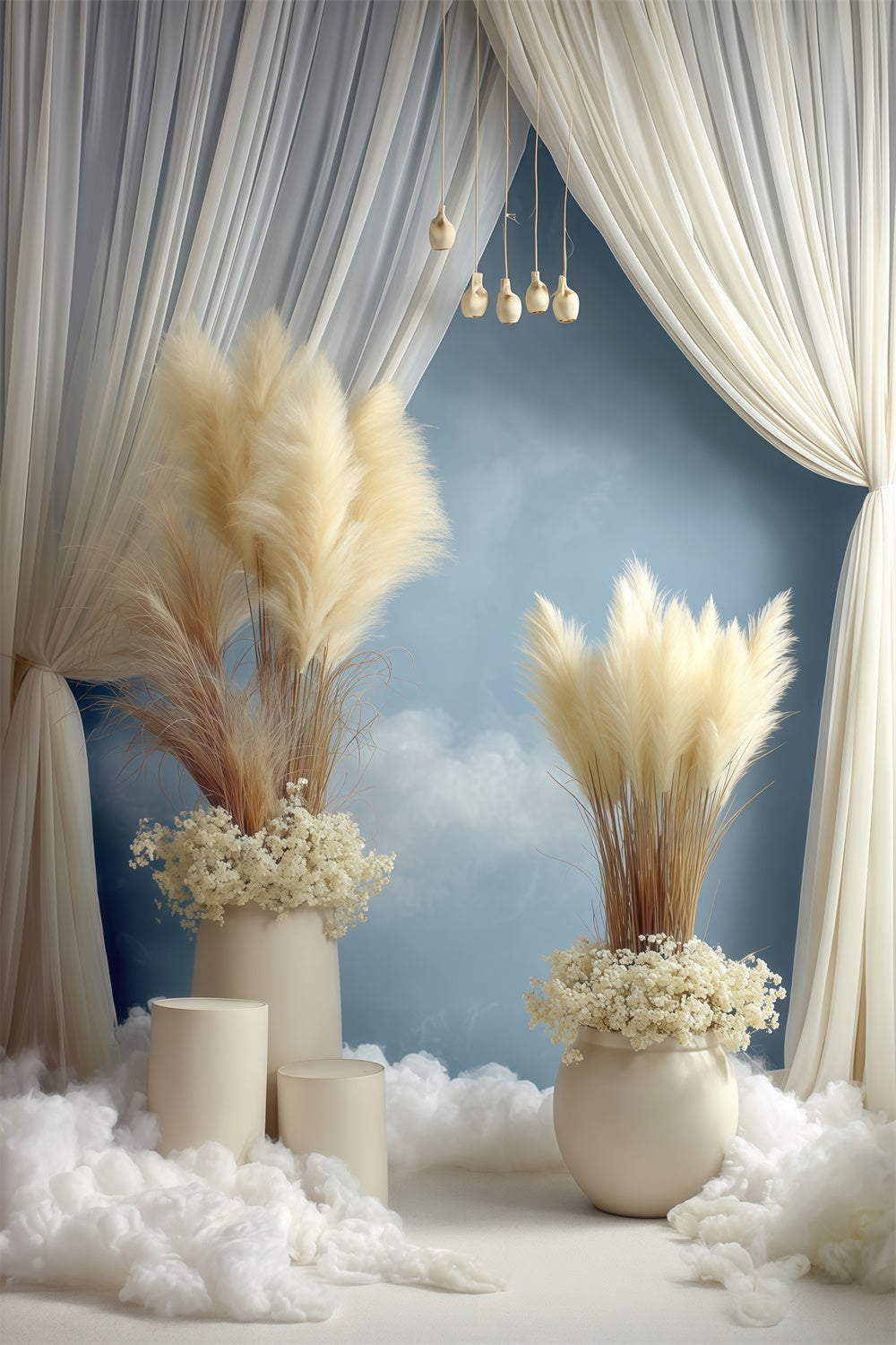 Boho Backdrop Photography Cloud Dream Pampas Backdrop UK MRR7-278