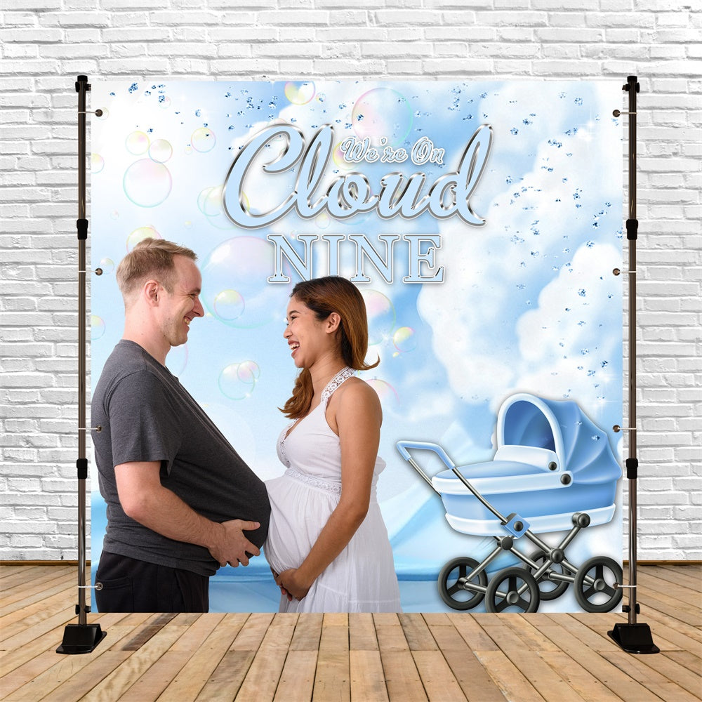 Baby Shower Backdrop Ideas Blue Sky Delight Custom Backdrop UK MRR7-7