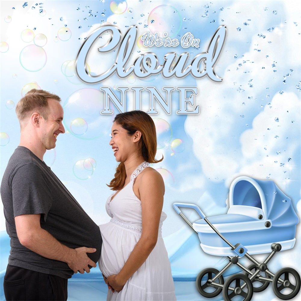 Baby Shower Backdrop Ideas Blue Sky Delight Custom Backdrop UK MRR7-7