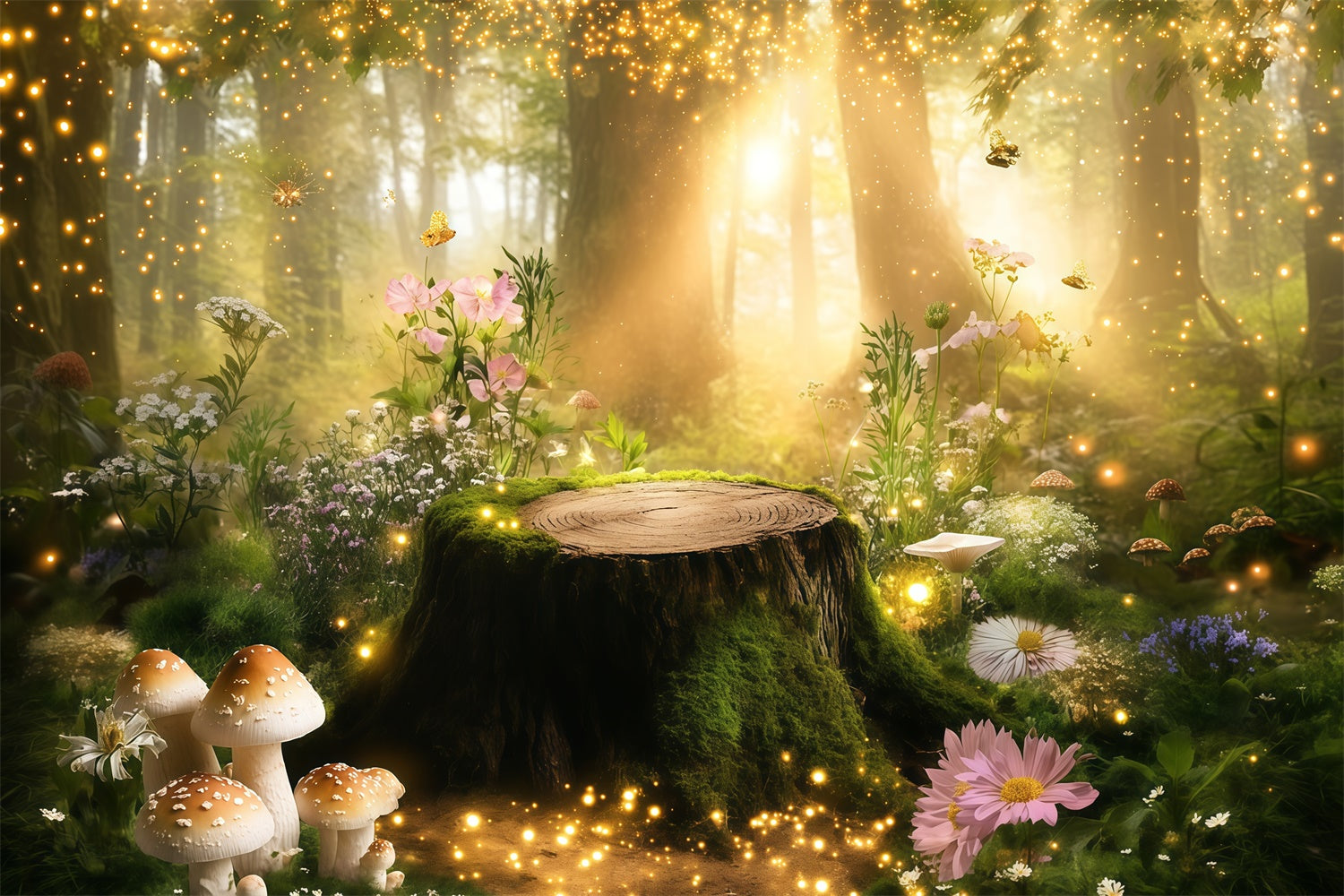 Fantasy Forest Backdrop Sunbeam Fairy Meadow Backdrop UK MRR7-94
