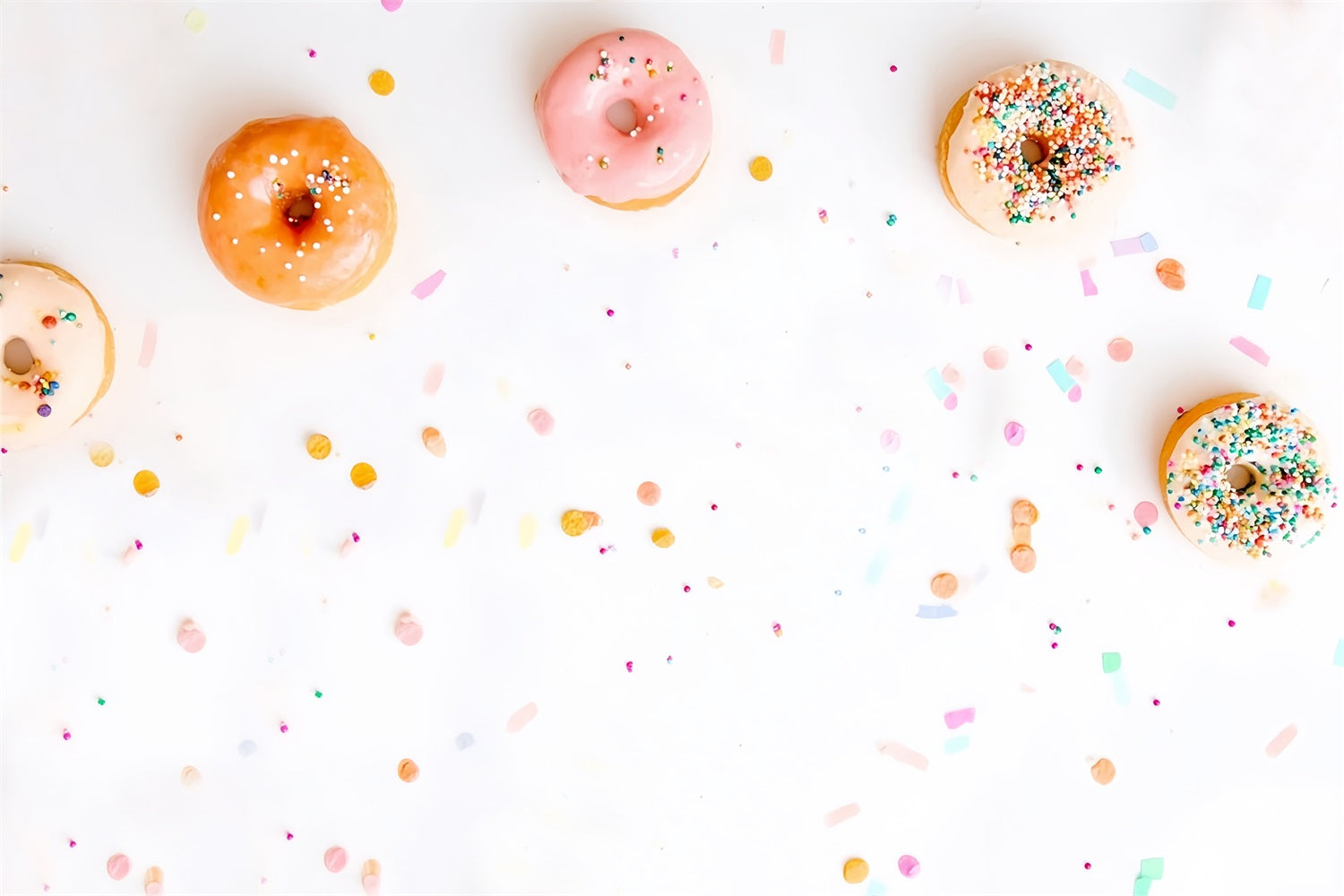 Cake Smash Backdrops Colorful Donuts Sweet Confetti Birthday Backdrop UK MRR8-267