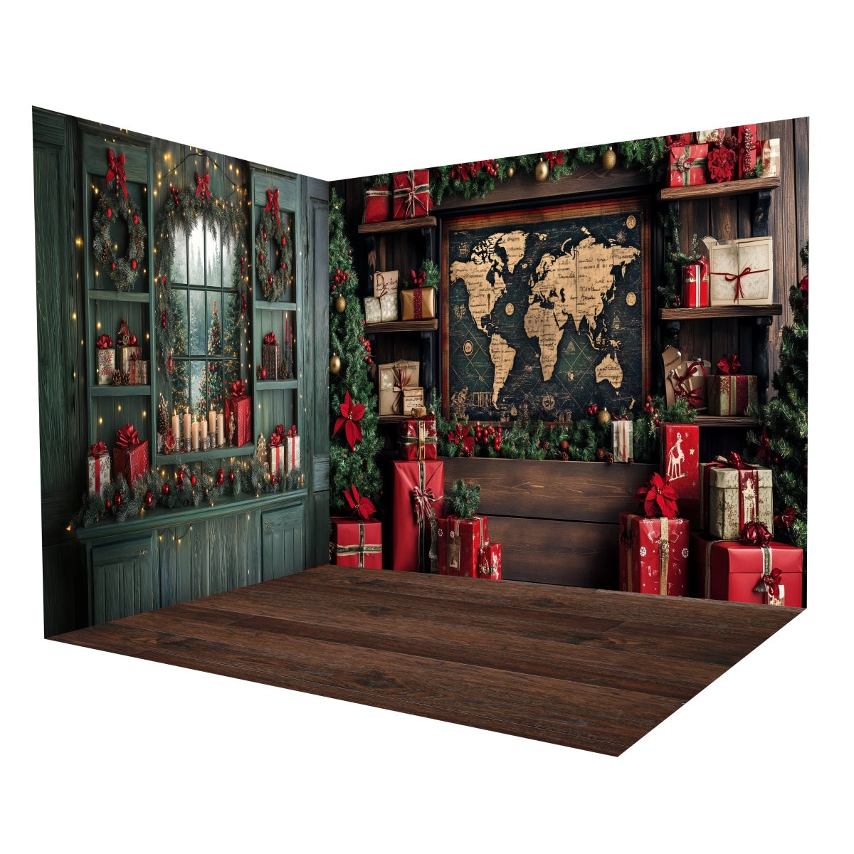 Christmas Backdrop Ideas Vintage Window Wood Backdrop Room Set UK MRR8-281