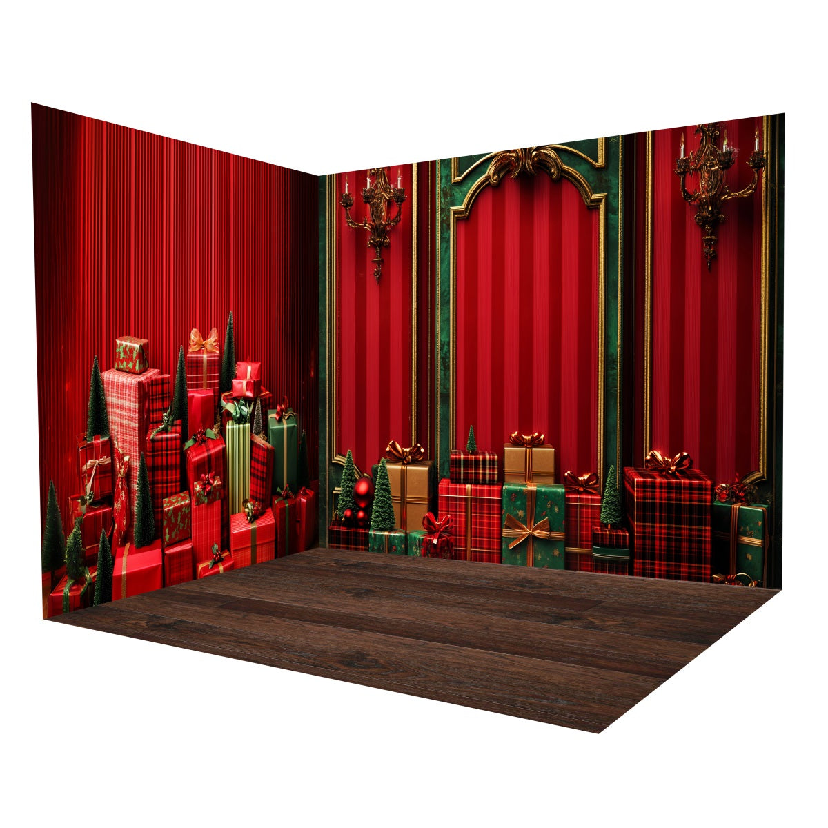 Christmas Backdrop Ideas Red Vintage Wall Backdrop Room Set UK MRR8-301