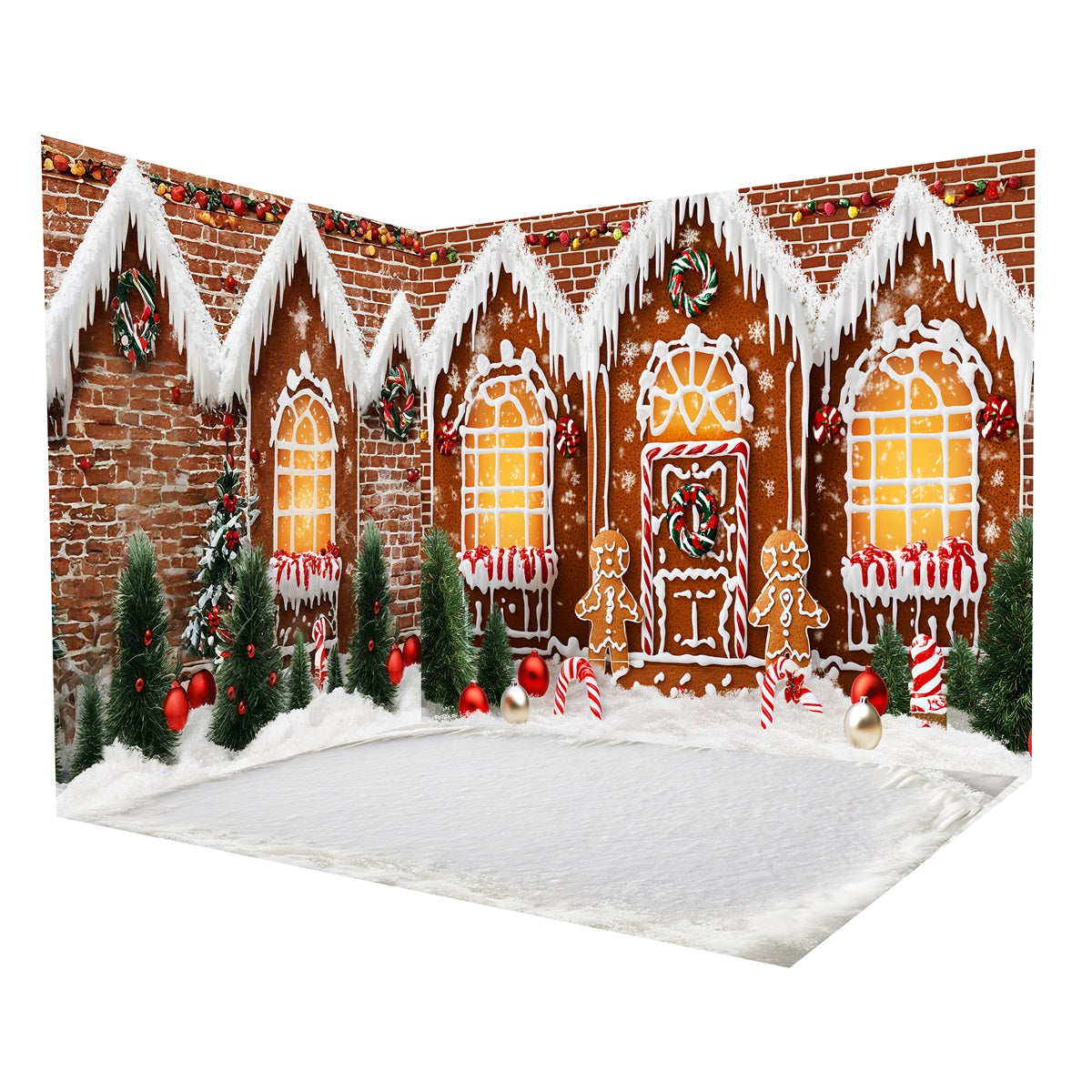 Christmas Backdrop Ideas Gingerbread Christmas House Backdrop Room Set UK MRR8-306