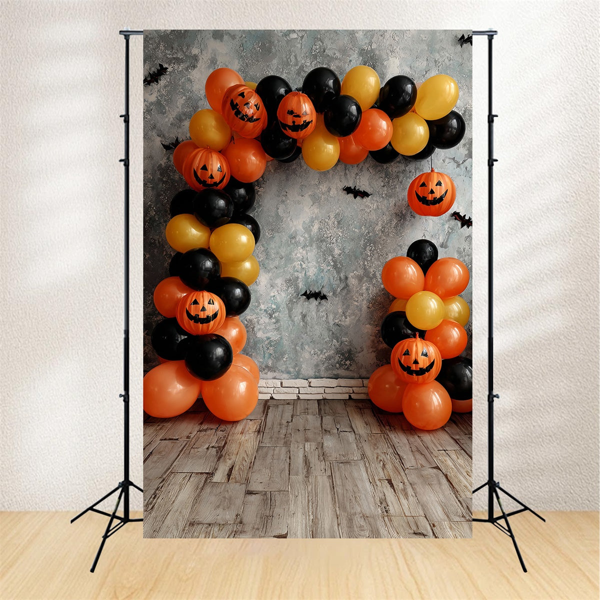 Halloween Photography Backdrop Pumpkin Balloon Bat Halloween Backdrop UK MRR8-37