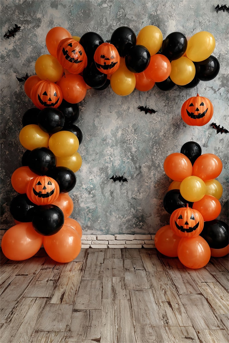 Halloween Photography Backdrop Pumpkin Balloon Bat Halloween Backdrop UK MRR8-37
