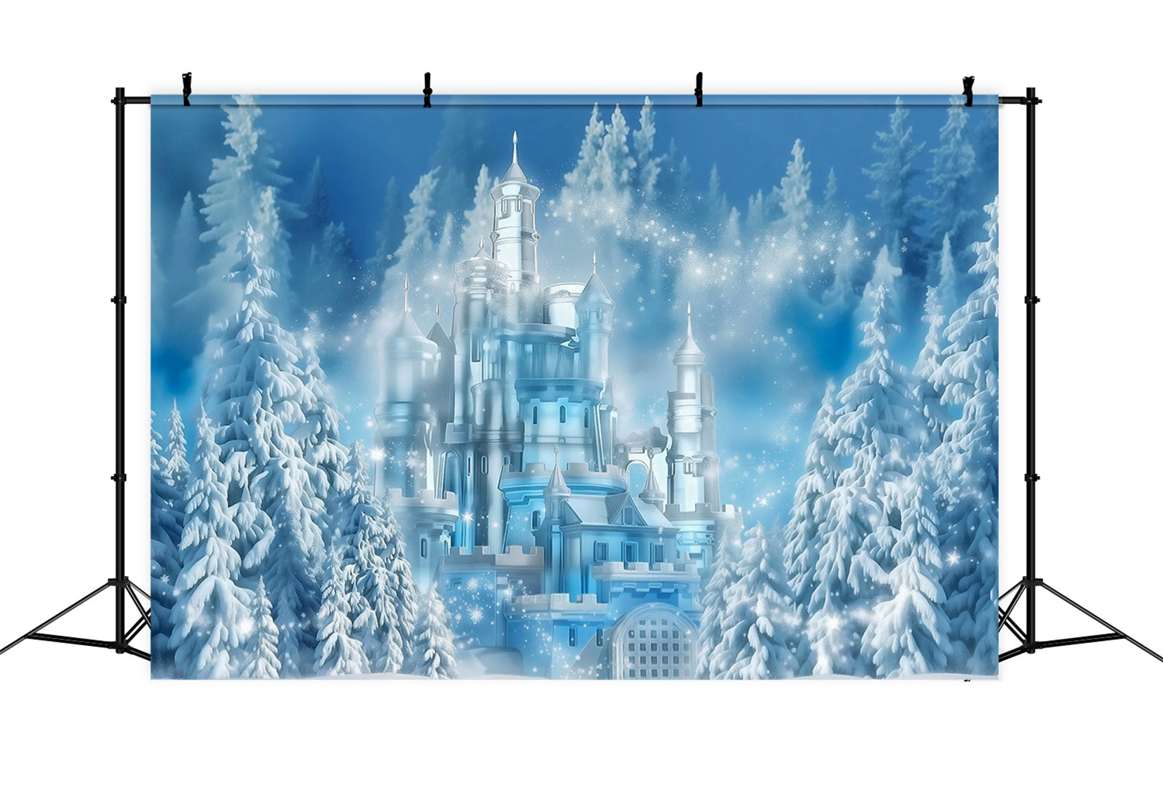 Frozen Castle Backdrop Winter Ice Castle Wonderland Kids Photo Backdrop UK MRR9-10