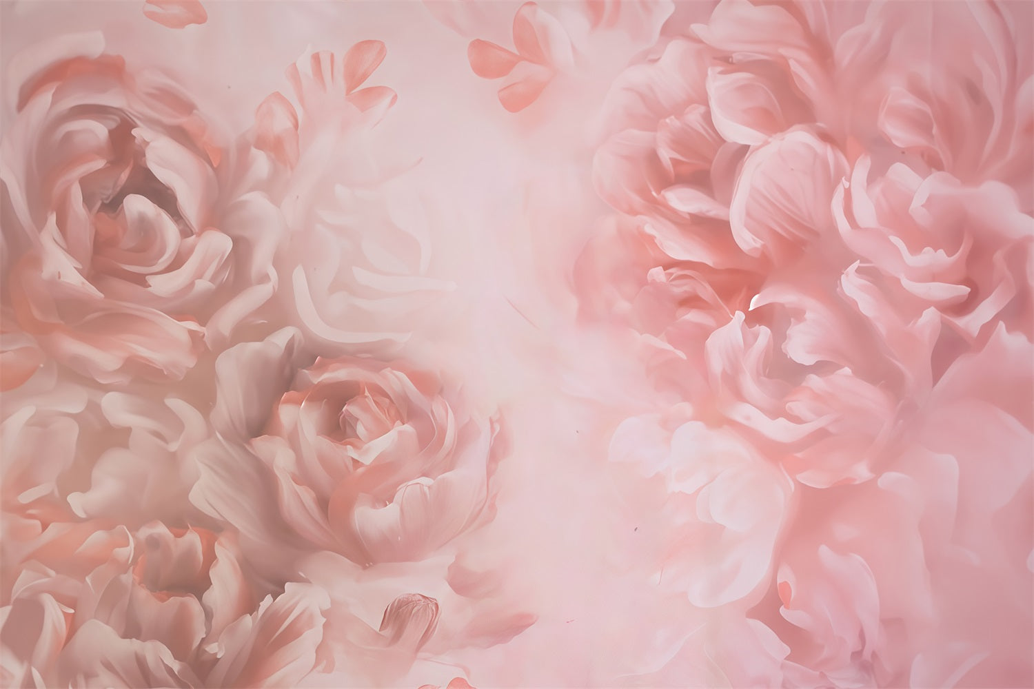 Floral Backdrop Soft Pink Blooming Petals Flower Photo Backdrop UK MRR9-111