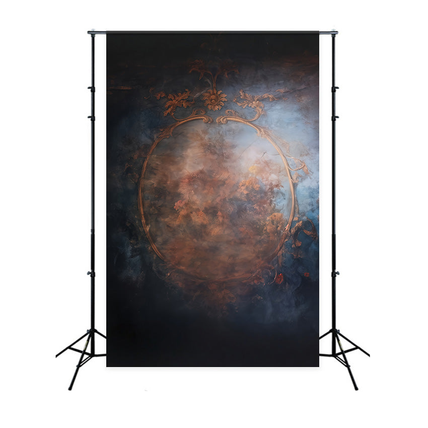Vintage Backdrop Retro Ornate Circular Frame Vintage Photo Backdrop UK MRR9-113