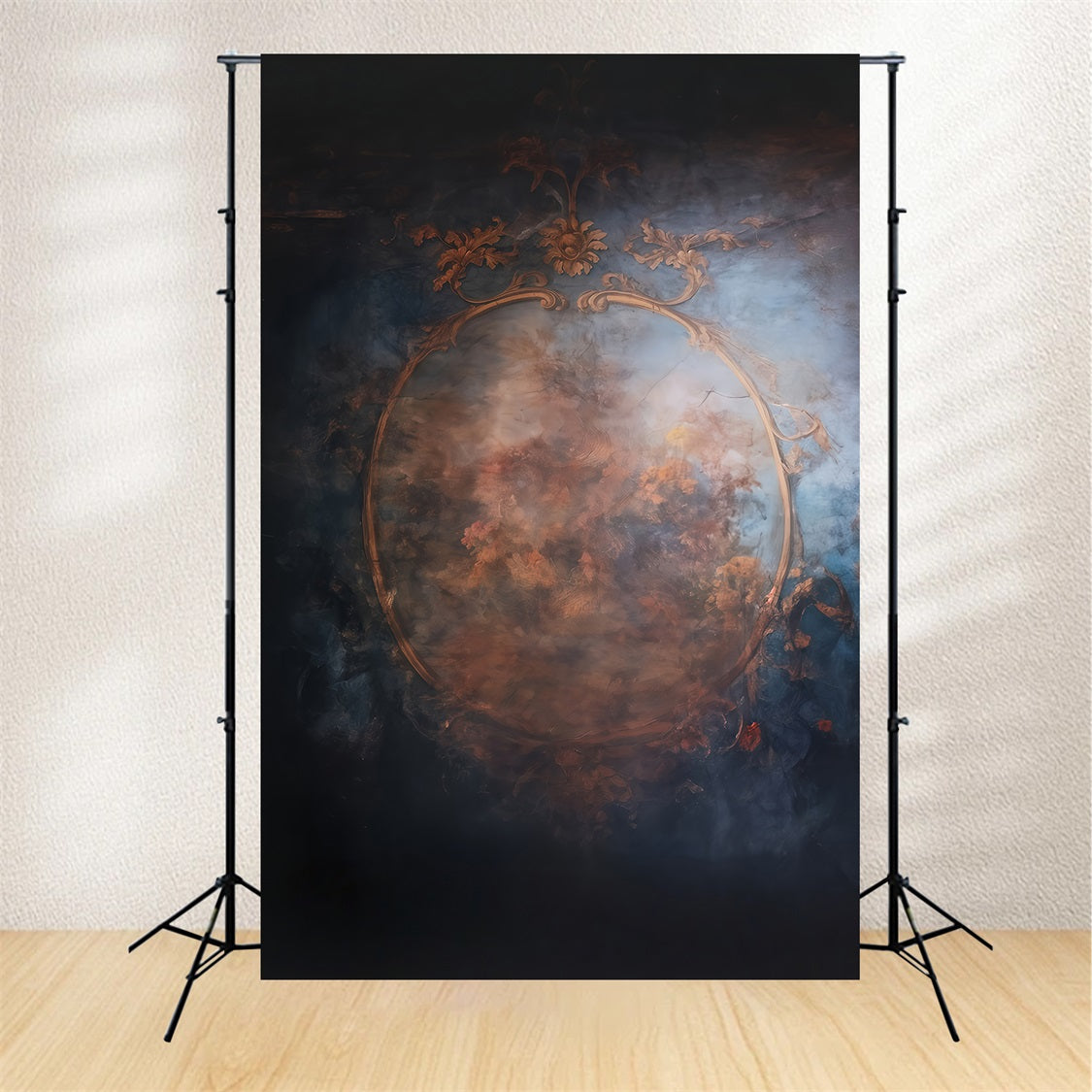 Vintage Backdrop Retro Ornate Circular Frame Vintage Photo Backdrop UK MRR9-113