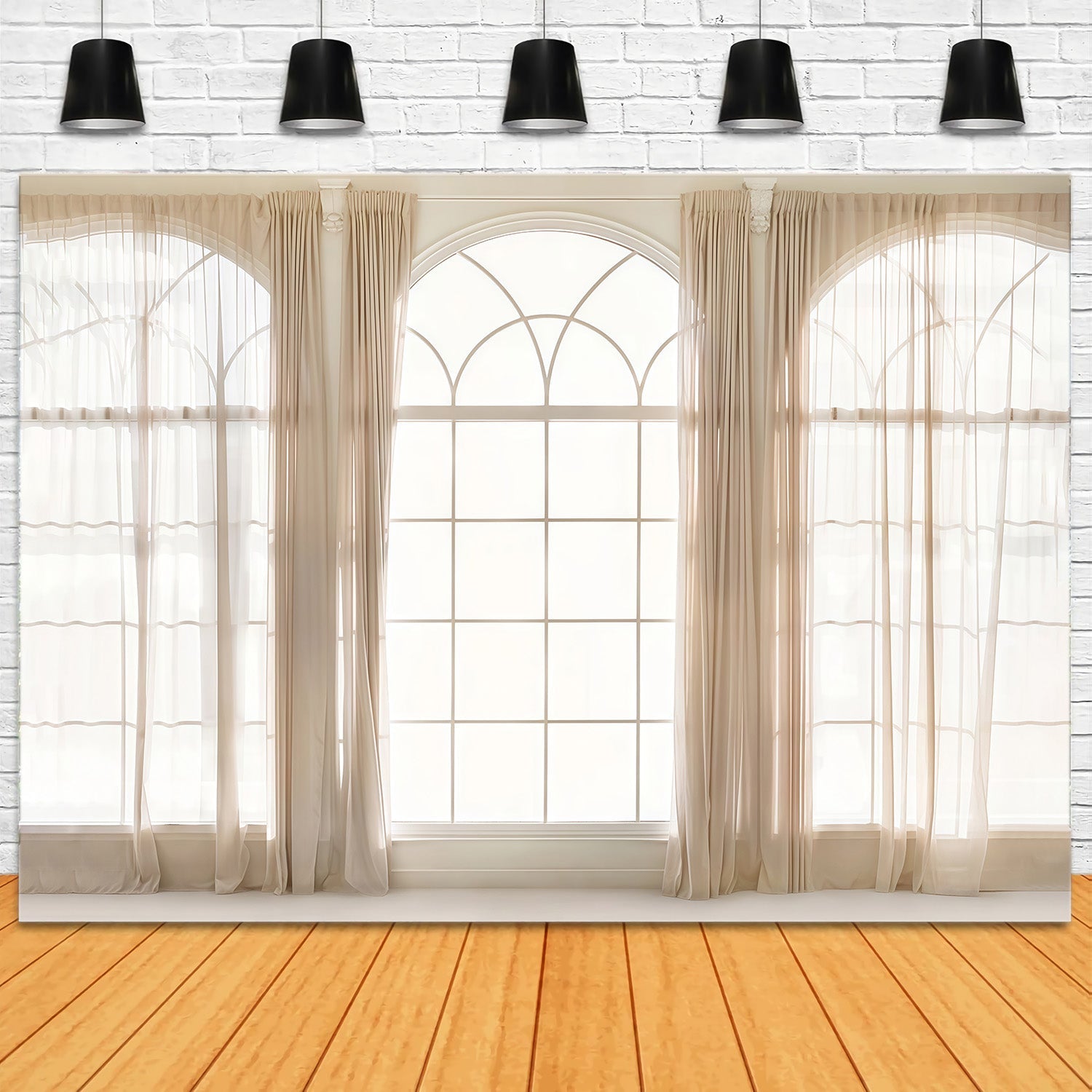Vintage Photo Backdrop Elegant Sheer Window Drapes Vintage Backdrops UK MRR9-120